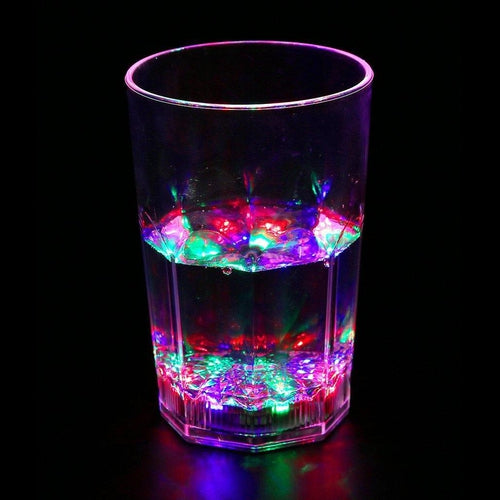LED Light Up Flashing 12 Oz Rock Glass - Multicolor