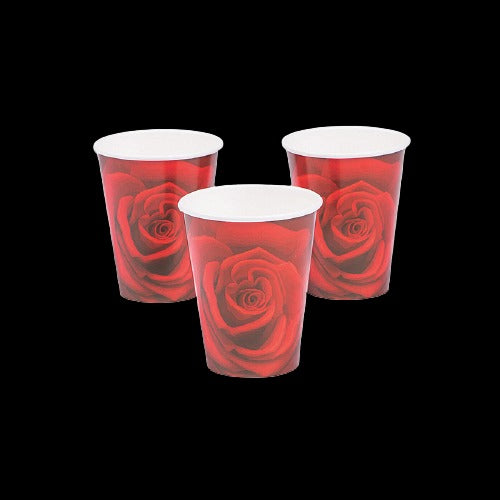 9 Oz Rose Paper Cups