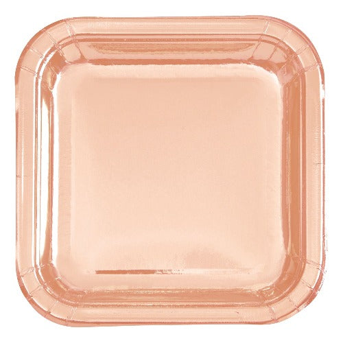 Rose Gold Party Dinner Plates