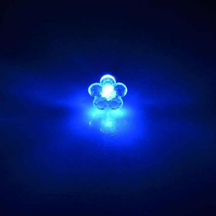 LED Light Up Blue Flower Stud Earrings