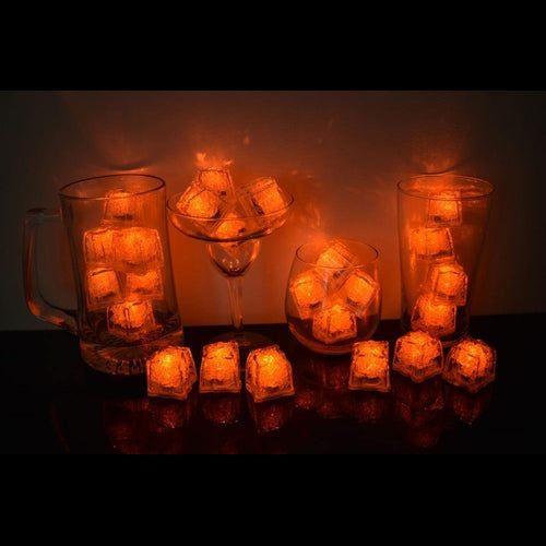 Litecubes 3 Mode Light up Orange LED Ice Cubes