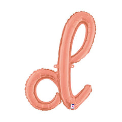 24  Script Letter "D" Rose Gold (Air-Fill Only)