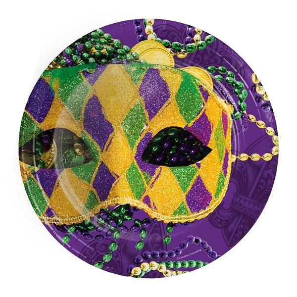 Mardi Gras Mask 9 Plates