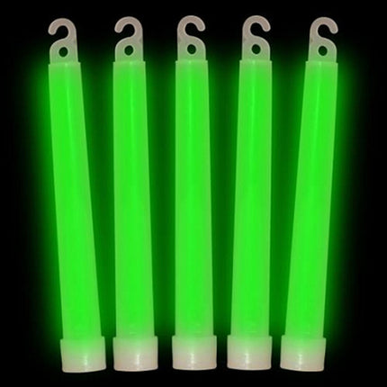 6 Inch Premium Green Glow Sticks - Pack of 25