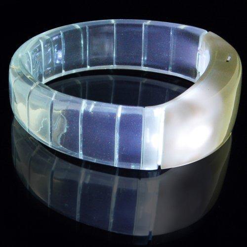 LED Flashing White Bangle Bracelets