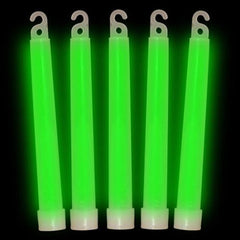 6 Inch Premium Green Glow Sticks - Pack of 12