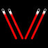 6 Inch Slim Red Glow Sticks With Lanyards - Pack of 12