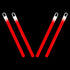 6 Inch Slim Red Glow Sticks With Lanyards - Pack of 12