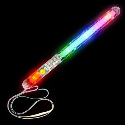 LED Light Up Flashing Patrol Wands on Lanyard Necklace - Multi Color