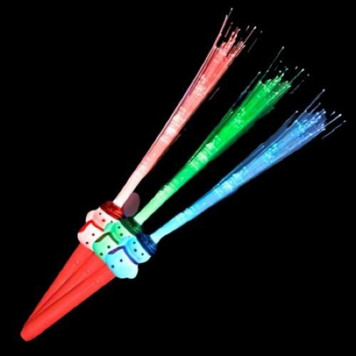 LED Light Up Christmas Fiber Optic Wand - Assorted