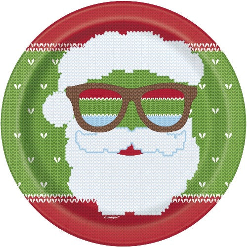 Santa Ugly Sweater Party Dessert Plates