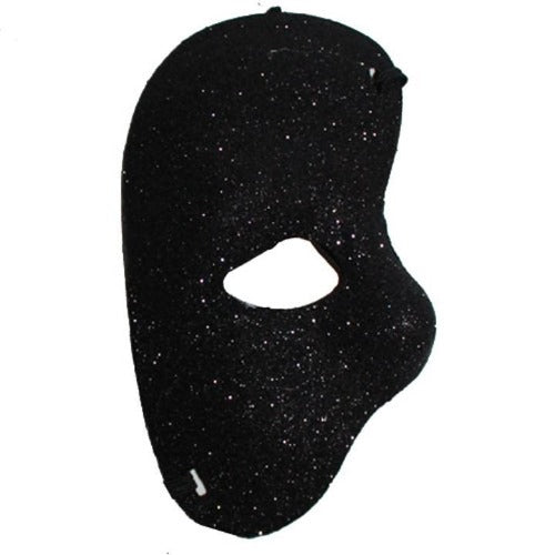 Black Half Face Glitter Mask - Pack of 2 Sparkly Masks