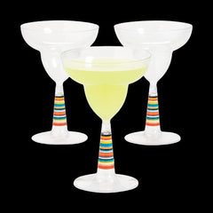 8 Oz Serape Plastic Margarita Glasses