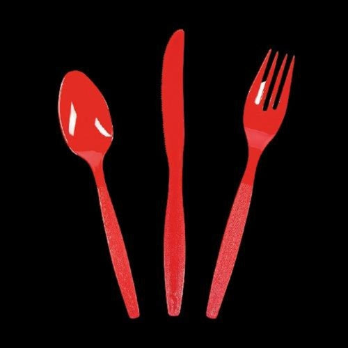 Red Color Plastic Cutlery Sets