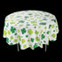 St. Patricks Shamrock Round Plastic Tablecloth