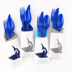 Shark Party Cutlery Bag Set