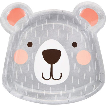 Shaped Bear Party Dinner Plates