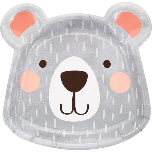 Shaped Bear Party Dinner Plates