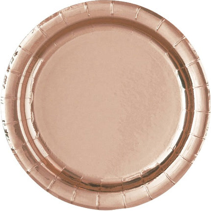 Shiny Rose Gold Party Dinner Plates