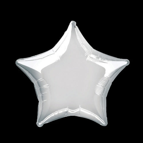 Silver Star 20 Mylar Balloon