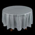 Silver Round Plastic Tablecloth