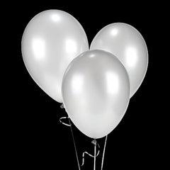 11" Metallic Silver Latex Balloons