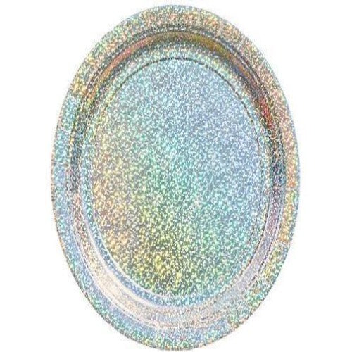 Silver Prismatic Cake Dessert Plates
