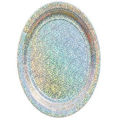 Silver Prismatic Cake Dessert Plates