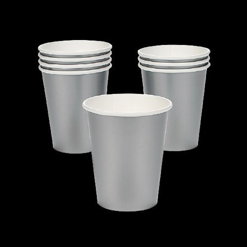 9 Oz Metallic Silver Color Paper Cups