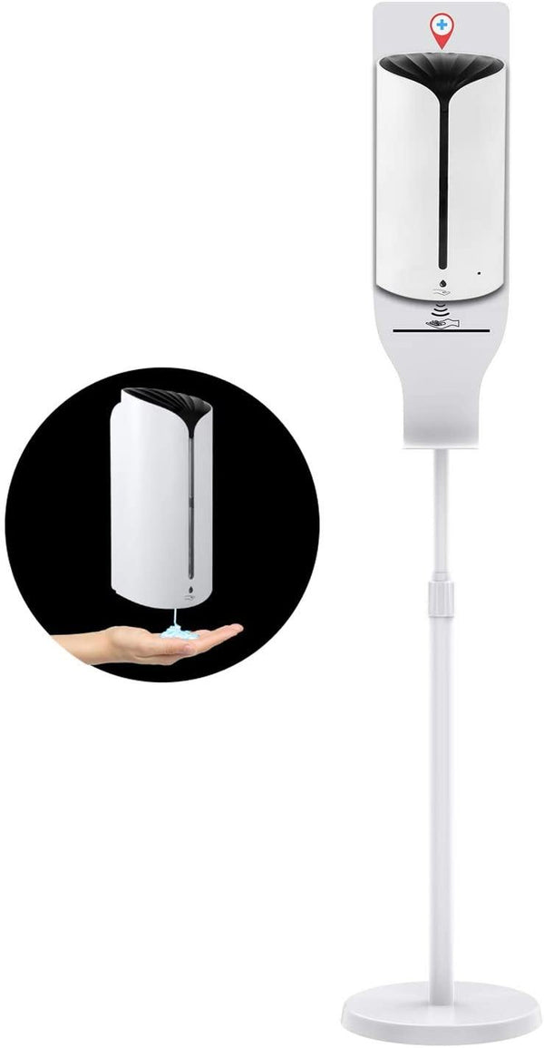 Automatic Hand Sanitizer Dispenser 1200ml with 90-142cm Height Adjustment Floor Stand