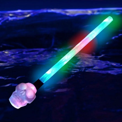 16.5" Multicolor LED Skull Wand | PartyGlowz