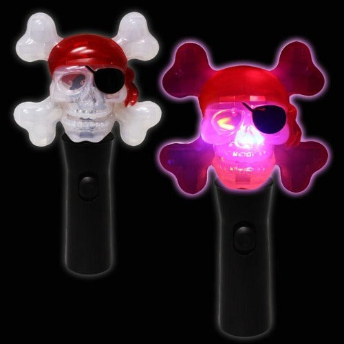 LED Pirate Skull Spinner Wand