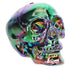 Metallic Halloween Skull Decor 8" - Rainbow Oil Slick
