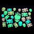 Glow in the Dark Multicolor Skulls Stickers