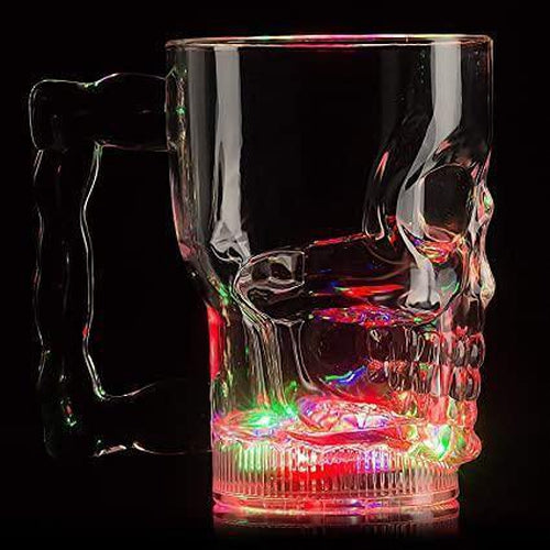LED Light Up 20 Oz Skull Mug - Multi Color