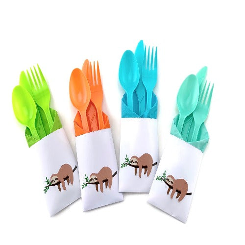 Sloth Party Cutlery Bag Set