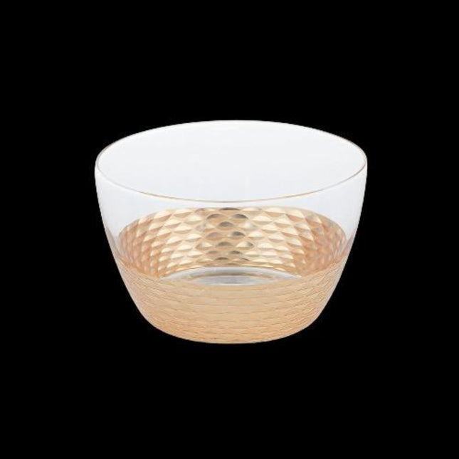 Small Clear Bowl with Gold Texture Base