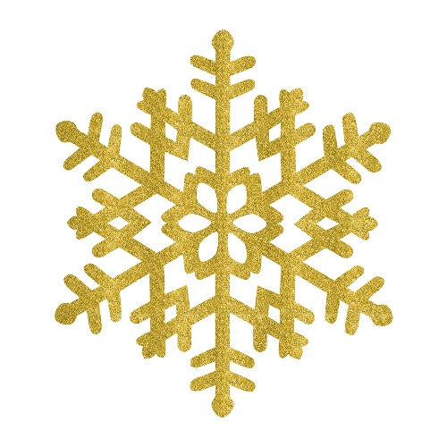 Gold Glitter 15" Snowflake