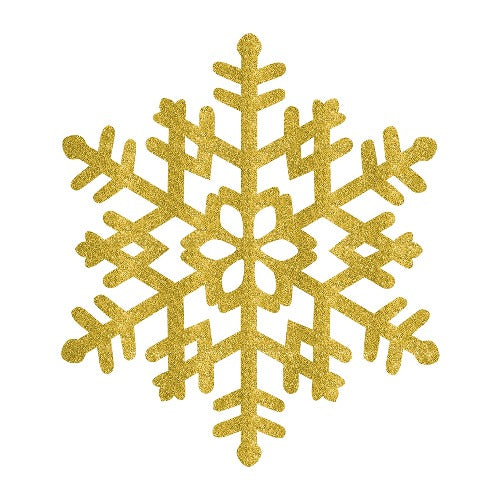 Gold Glitter 15 Snowflake