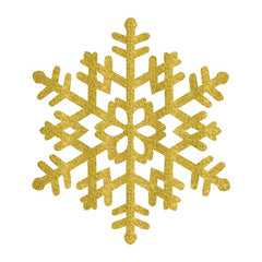 Gold Glitter 15" Snowflake