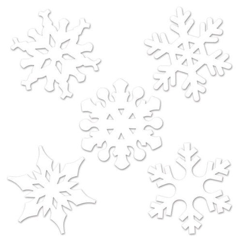 Snowflake Mini Cutouts - 10 Pieces Per Pack