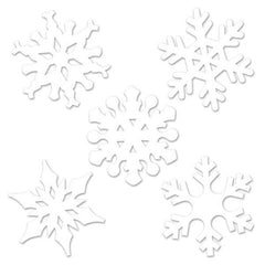 Snowflake Mini Cutouts - 10 Pieces Per Pack