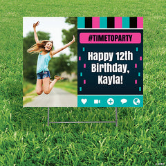 Social Media Party Custom Photo Yard Sign