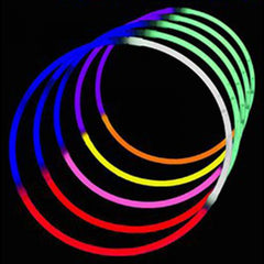 24 Inch Tri-Color Glow Stick Necklaces - Assorted Mix