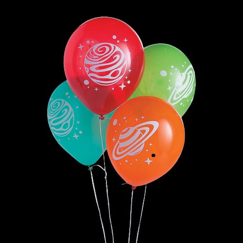 Space Party 11 Latex Balloons