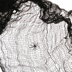 17.8Ft Black Gauze Spider Web Halloween Decor