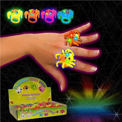 LED Spider Jelly Rings - Assorted