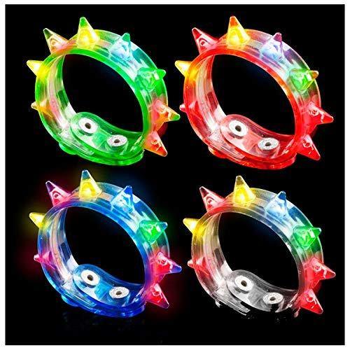 9.5 Inch Light-Up Spiky Bracelets - Assorted