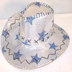 Silver Star Sequin Cowboy Hat