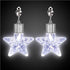 LED Light Up Star Shape Clip-On Earrings 1 Set